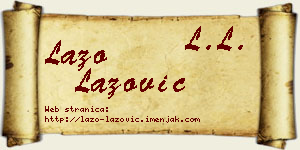 Lazo Lazović vizit kartica